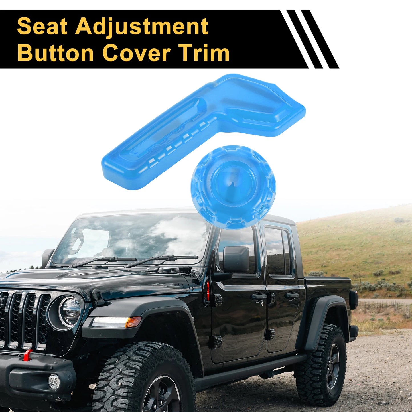 Seat Adjustment Button Cover Trim for Jeep Gladiator JT (2018–2024) Light Blue