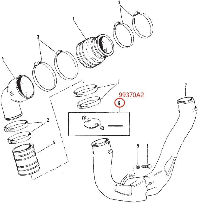 Rubber Exhaust Y Pipe Shutter & Bushings for Mercruiser (99370A2)