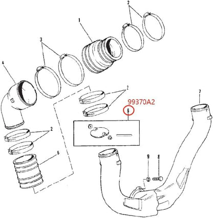 Rubber Exhaust Y Pipe Shutter & Bushings for Mercruiser (99370A2)