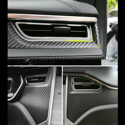 Carbon Fiber Center Console Wrap Vinyl Sticker Trim for Tesla Model X/S