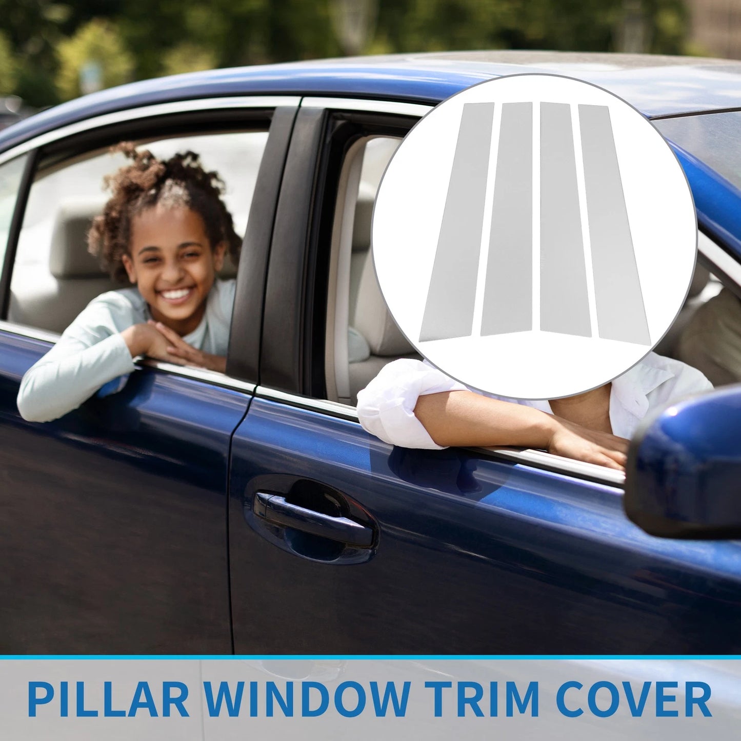 Set of 4 Door Pillar Window Trim for Kia Soul (2011–2013) Chrome
