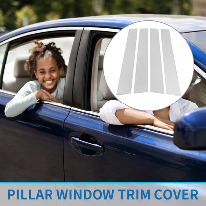 Set of 4 Door Pillar Window Trim for Kia Soul (2011–2013) Chrome