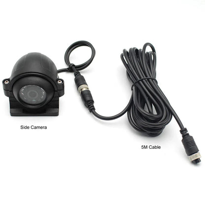 DVR Video Recorder & 7" Monitor with CCD Front Rear Camera for Truck Van Bus Car
