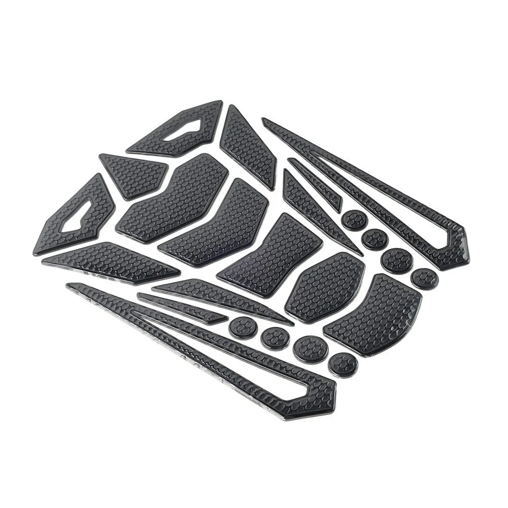 Black Motorcycle Oil Fuel Tank Pad Cover Guard Protector Decal Sticker