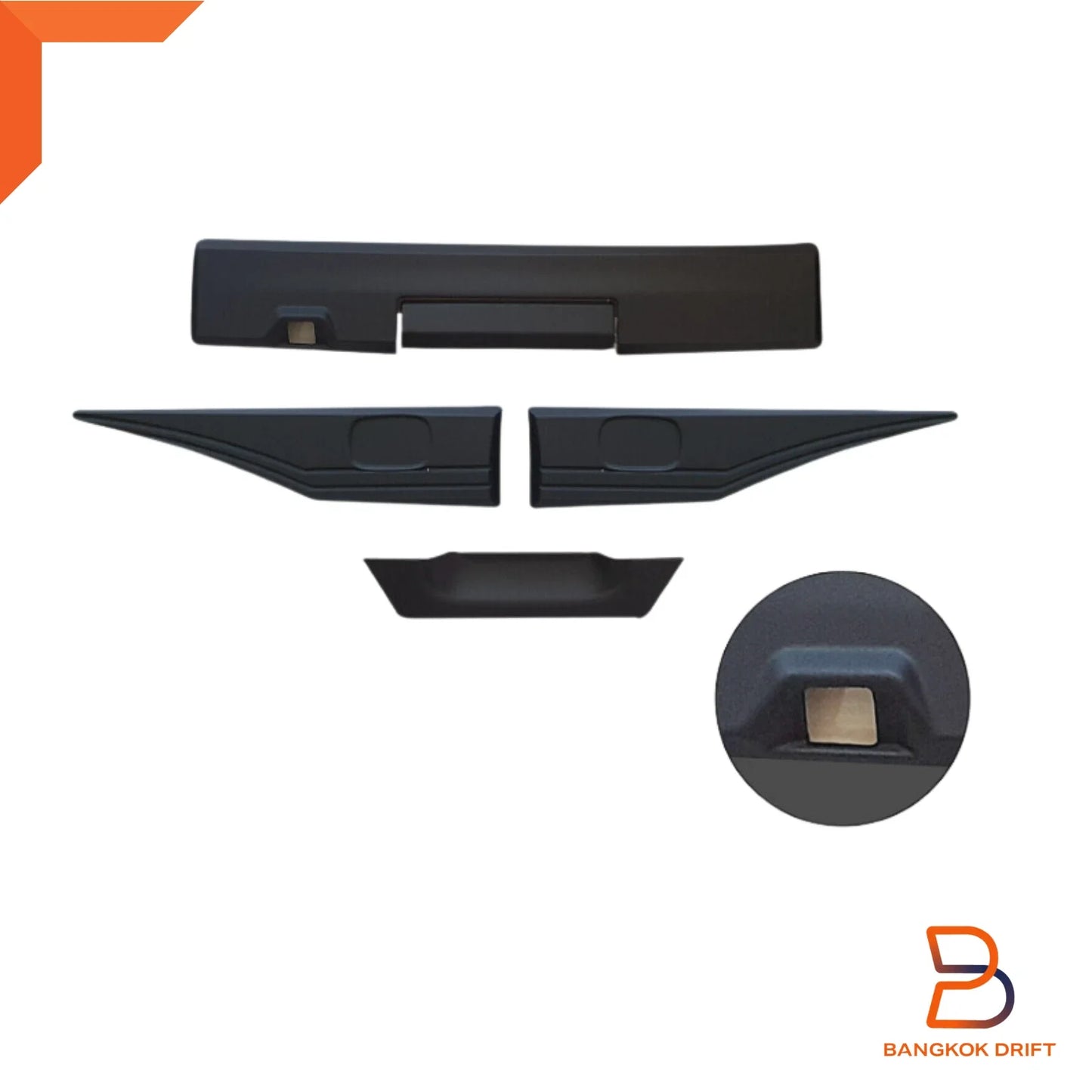 Matte Black Rear Tailgate Handle Cover for Mitsubishi Triton Ute (2019-2023)