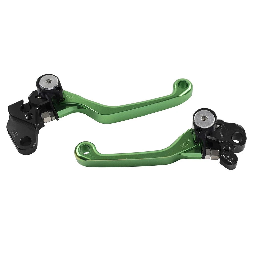 CNC Pivot Brake Clutch Levers for Kawasaki KLX300R (1997–2007) Green