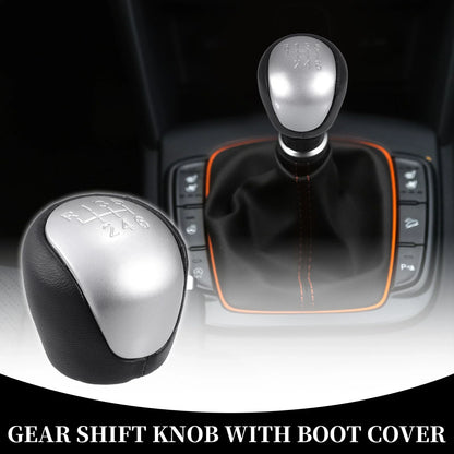 6 Speed Manual Gear Shift Knob for Hyundai IX35 (2009-2015) - Faux Leather Black