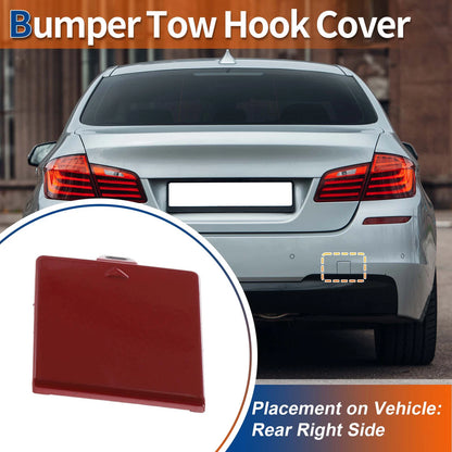 Rear Car Bumper Tow Hook Cover for BMW 5 Series F10 (2011–2017) No. 51128048592 Melbourne Red