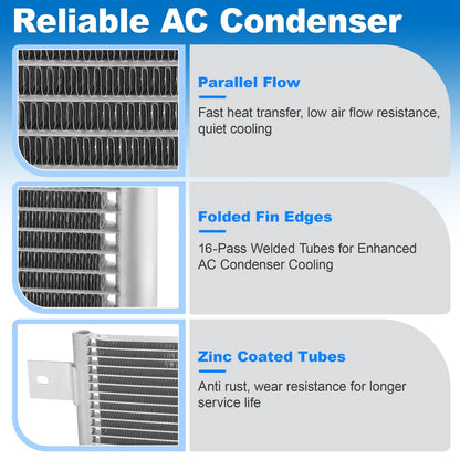 A/C Condenser for Dodge Avenger, Jeep, Chrysler 3586 (Various Years)