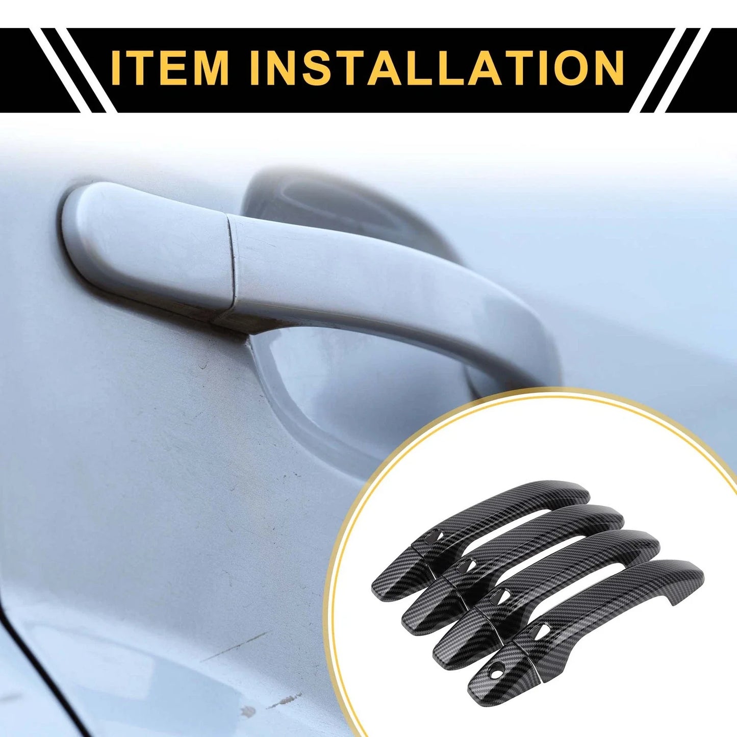 4pcs Exterior Door Handle Covers for Chevrolet Silverado 1500 (2014-2024)