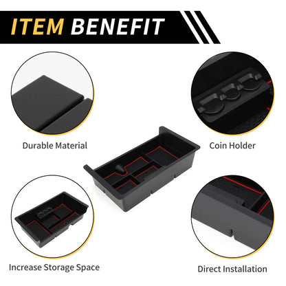 Center Console Organizer Insert Tray for Chevy Silverado 1500 & GMC (2019-2023)
