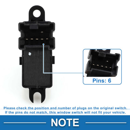 Front Side Power Window Switch for Nissan Pathfinder Rogue Versa (2005–2023) No. 25411ED000