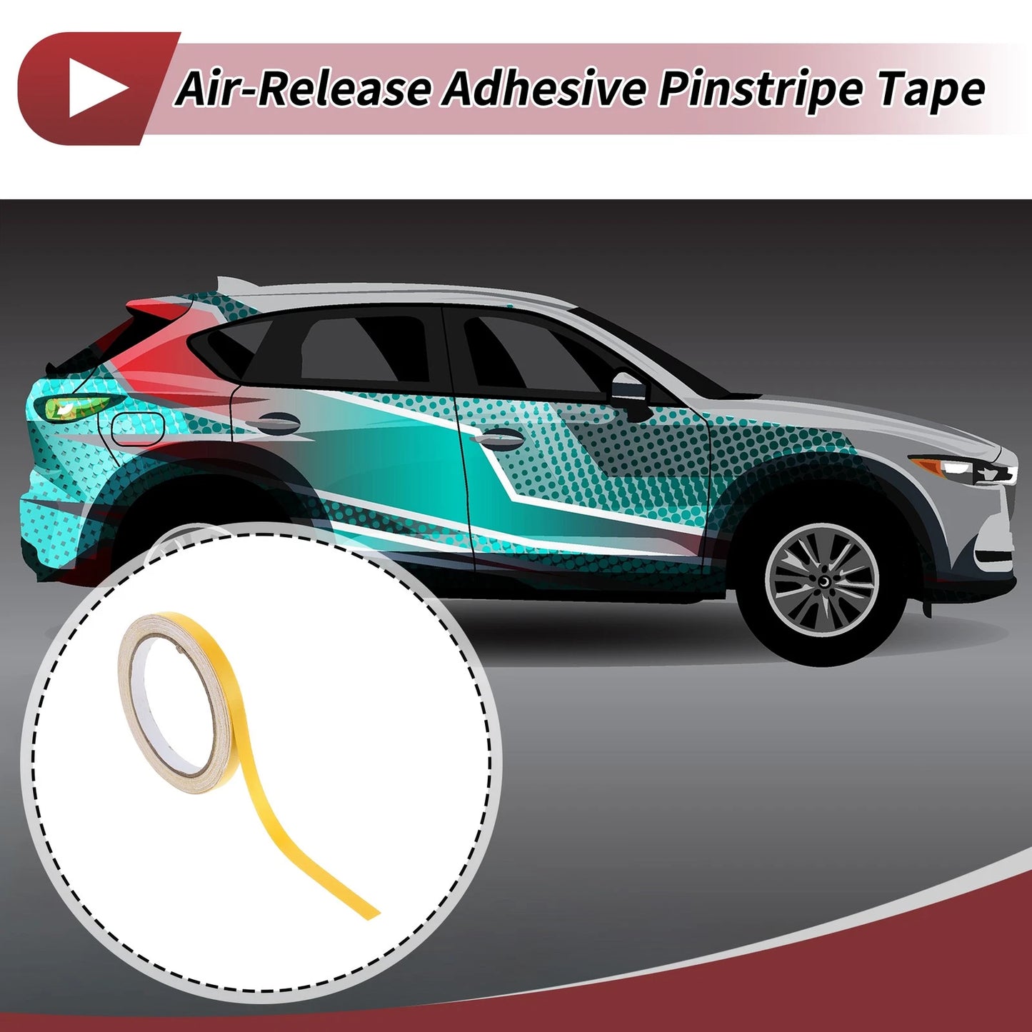 Pinstripe Tape 10mm for Car Motorcycle Boat Matte Yellow