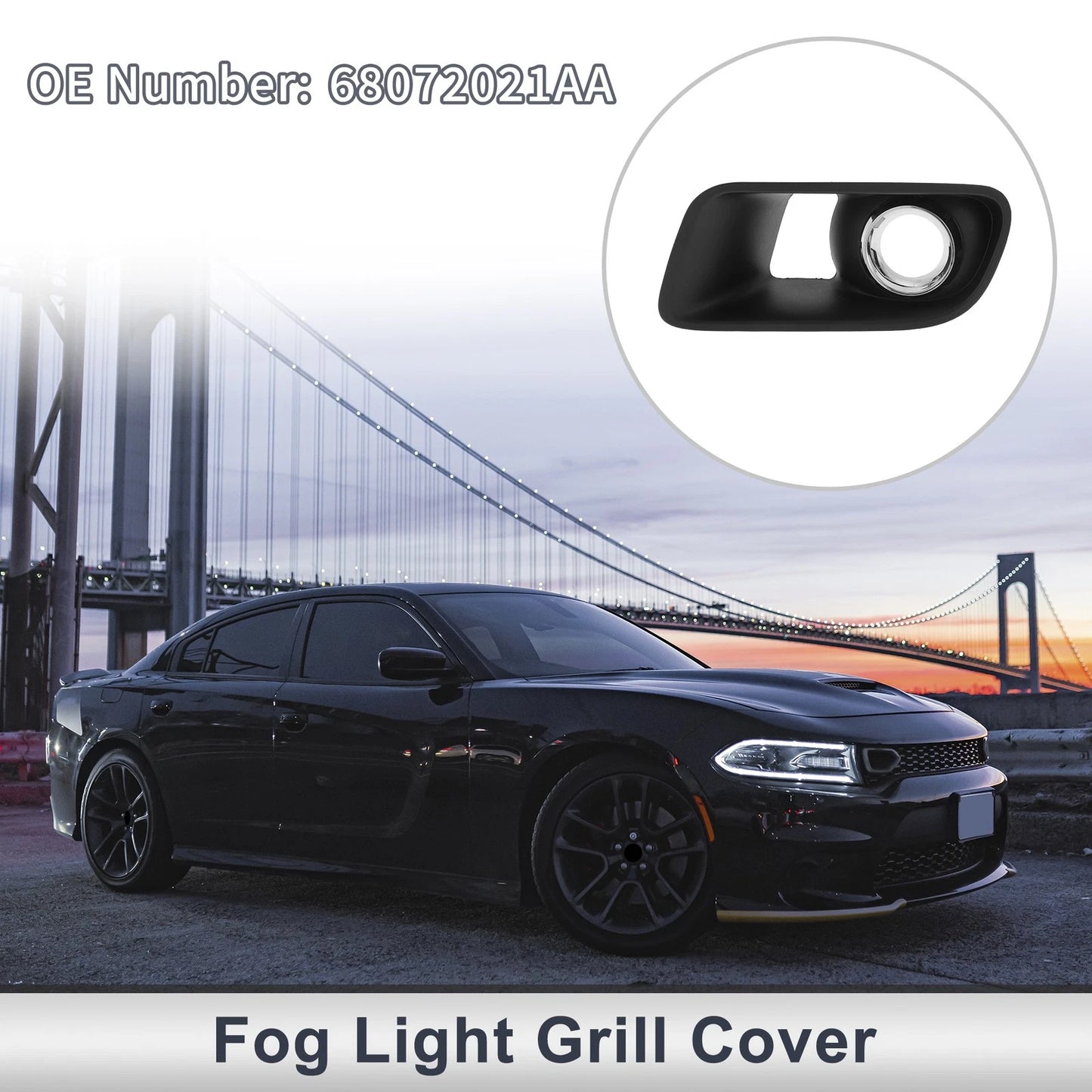 Fog Light Grill for Dodge Charger (2012–2014) No. 68072021AA