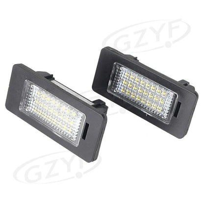 LED License Plate Lights Clear Lens for BMW E82 E90 F10 F25 (2007-2017)