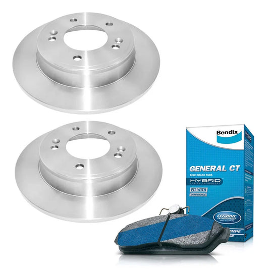 Set of 4 Brake Pads and Rotors for Hyundai Elantra (2010–2016)