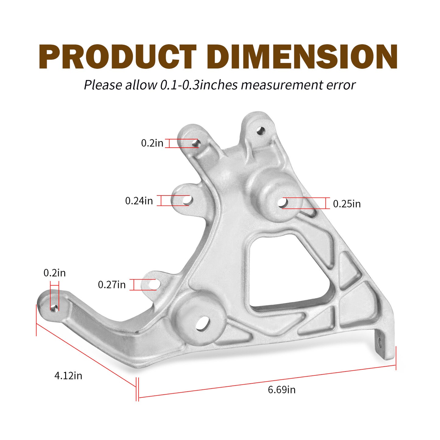 Left Headlight Bracket for Yamaha Raptor 700 700R (2006–2012)