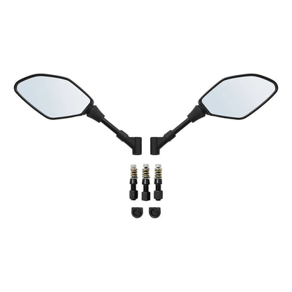 10mm Universal Rear-View Mirrors for Honda Yamaha Kawasaki Aprilia Black