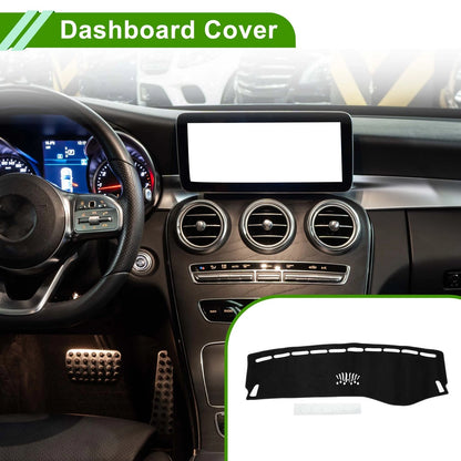 Dashboard Cover Mat for Mercedes Benz C Class W205 (2015–2021) Black