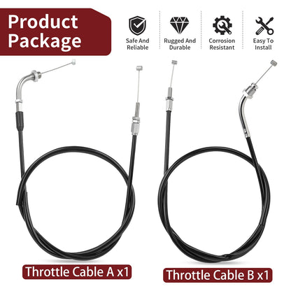 Throttle Cable Push & Pull Set for Honda VTX1300 (2004–2009)