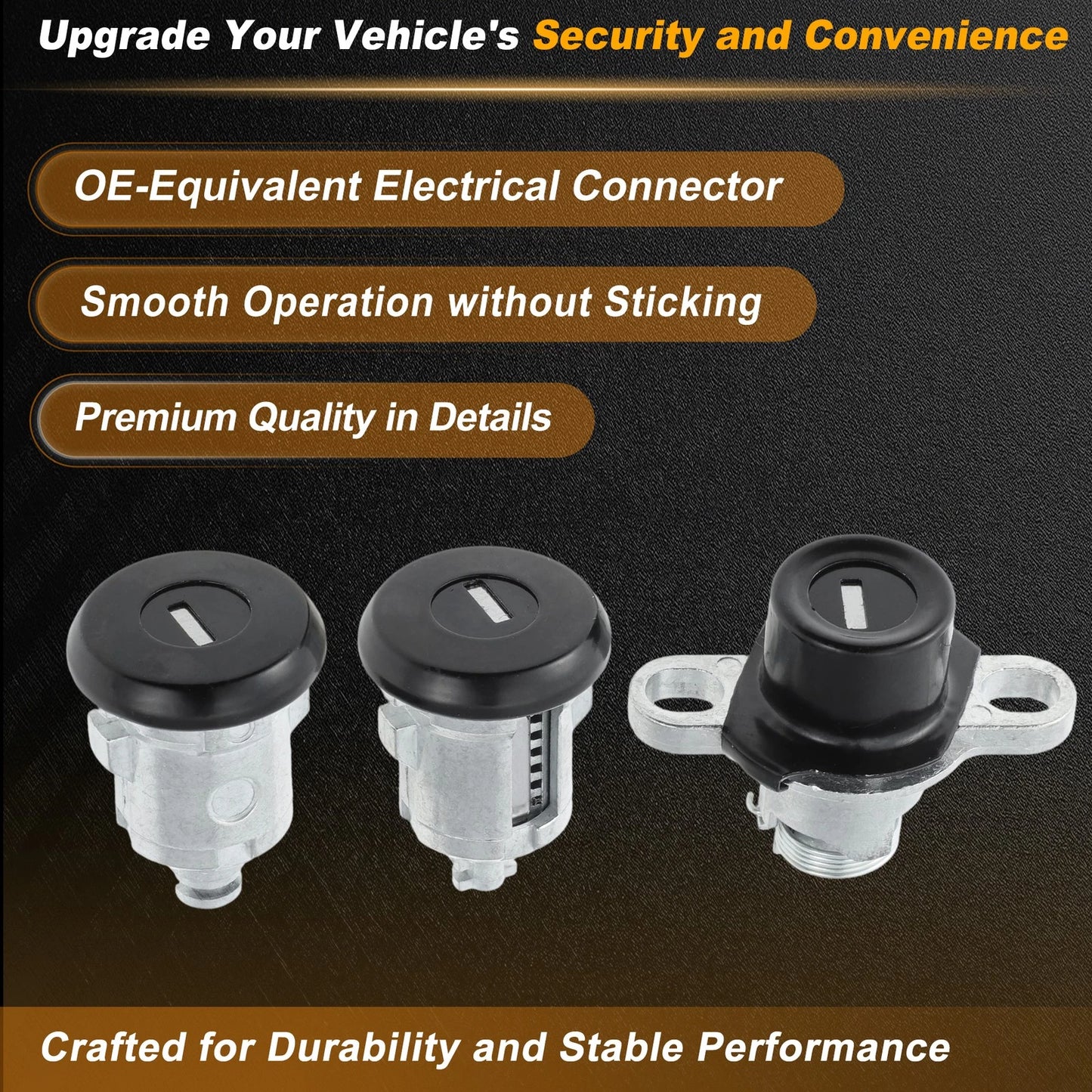 Set of 2 Doors & Hatch Lock Cylinder PY472 for Chevrolet Camaro, Firebird (93–02)