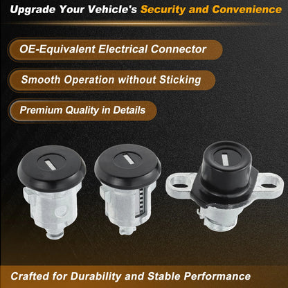 Set of 2 Doors & Hatch Lock Cylinder PY472 for Chevrolet Camaro, Firebird (93–02)