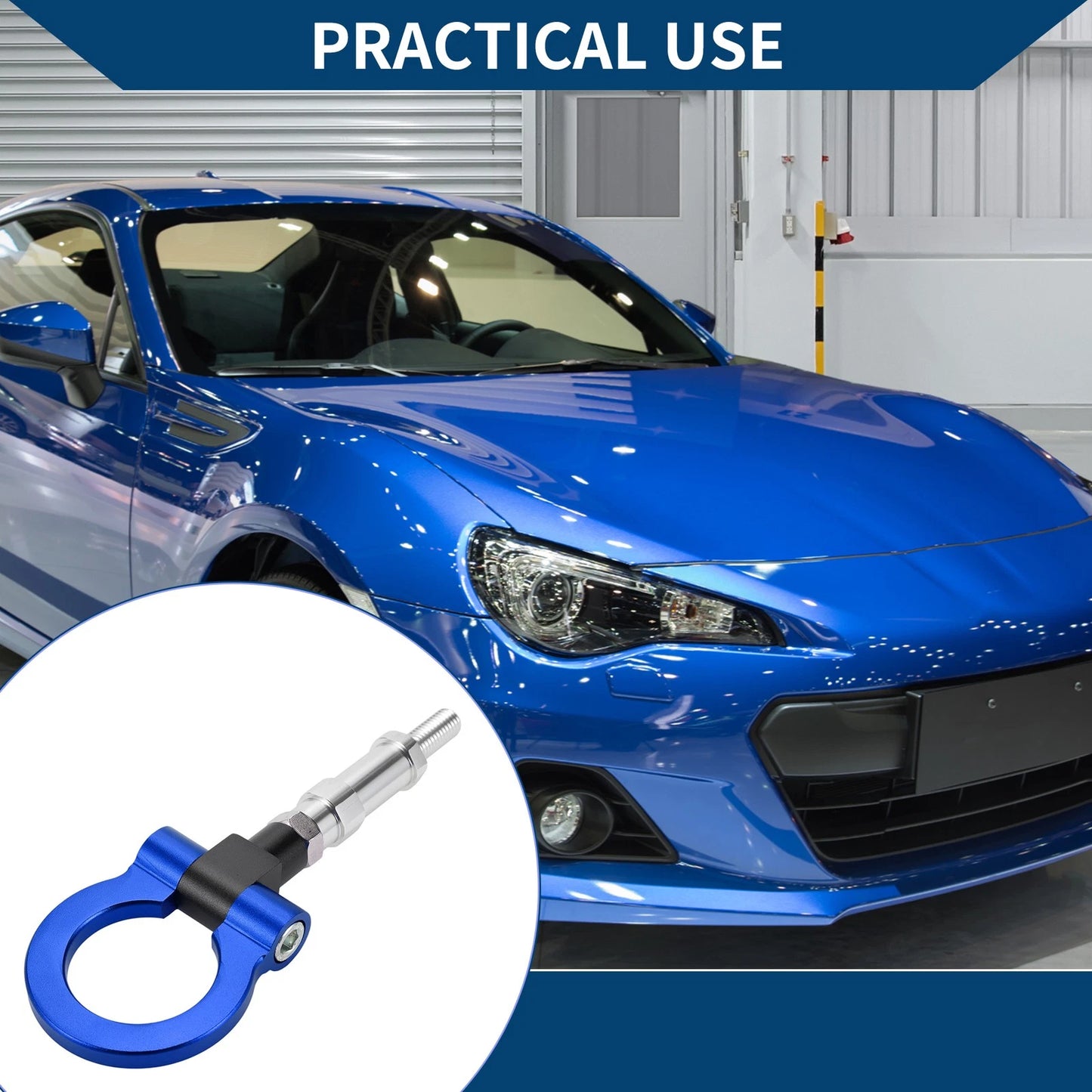 Tow Hook for Honda S2000 (2000–2009) - Metal Ring, Blue