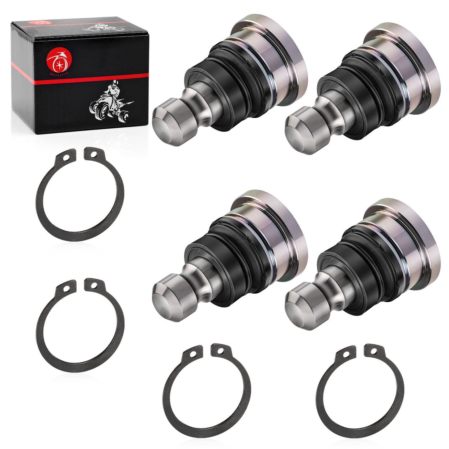 Set of 4 Upper Lower Front Ball Joints for Polaris RZR XP 1000 (2014–2022)