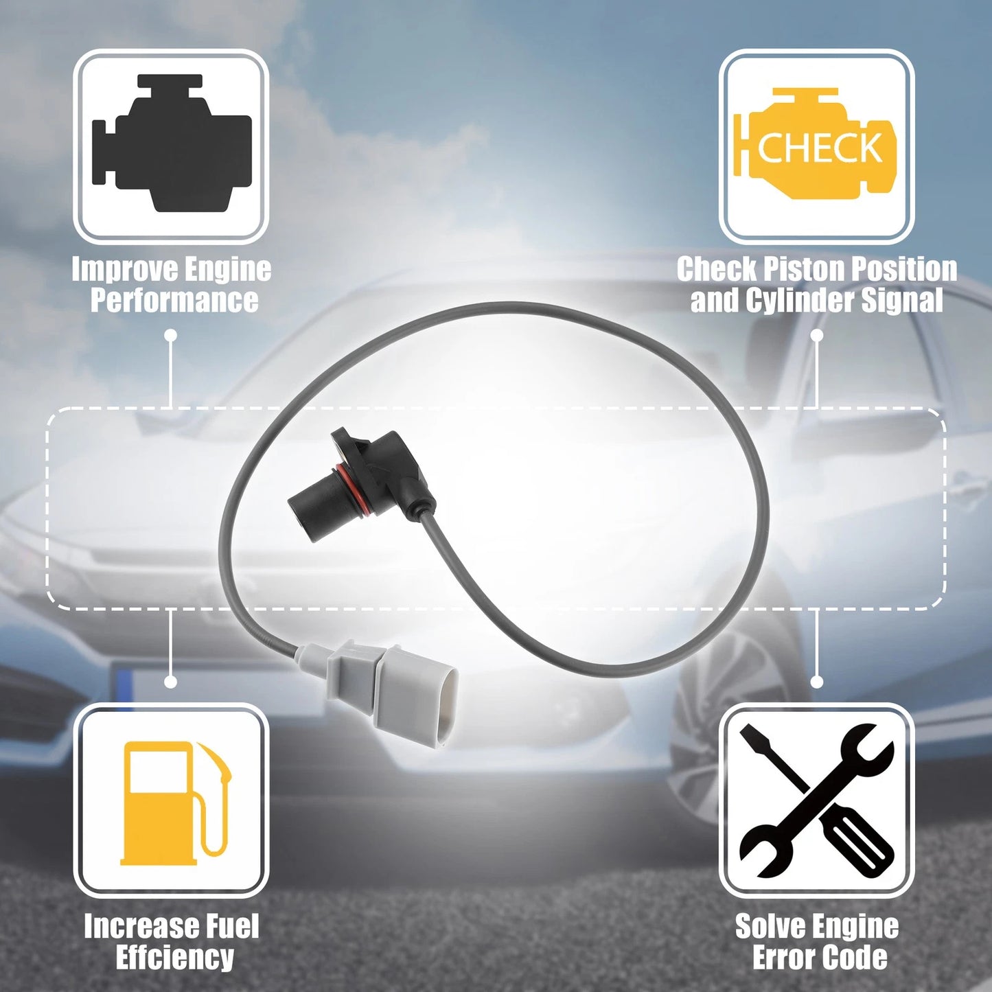 Crankshaft Position Sensor for Audi A4 A6 TT S4 (2001–2006) 06A906433C 06A906433F