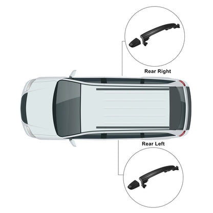 Rear Exterior Door Handle for Toyota Sienna (2004–2010) Black