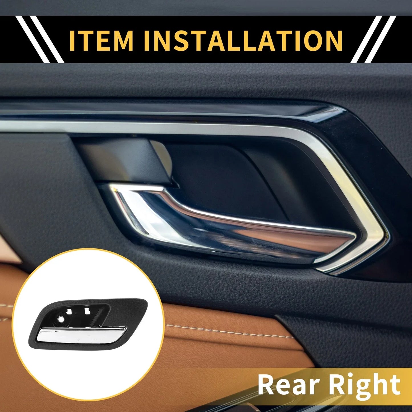 Rear Right Interior Door Handle for Chevrolet Silverado 2500 HD (2007-2014)