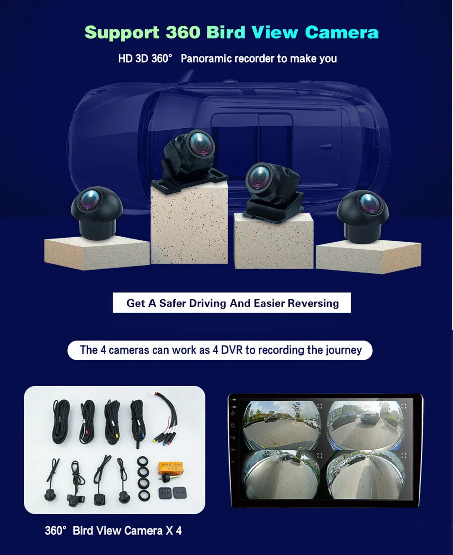 3D 360�� Surround View Camera Set for Car Panoramic Front Rear Left Right