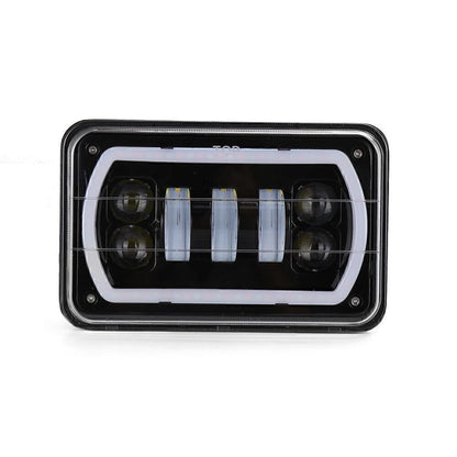 4x 6" H4 RGB Headlights for Ford Chevrolet Silverado