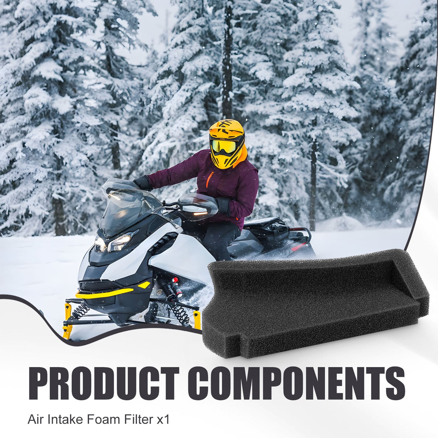 Air Intake Foam Filter for Ski-Doo Formula Z 380 500 583 670 (1996–2002)