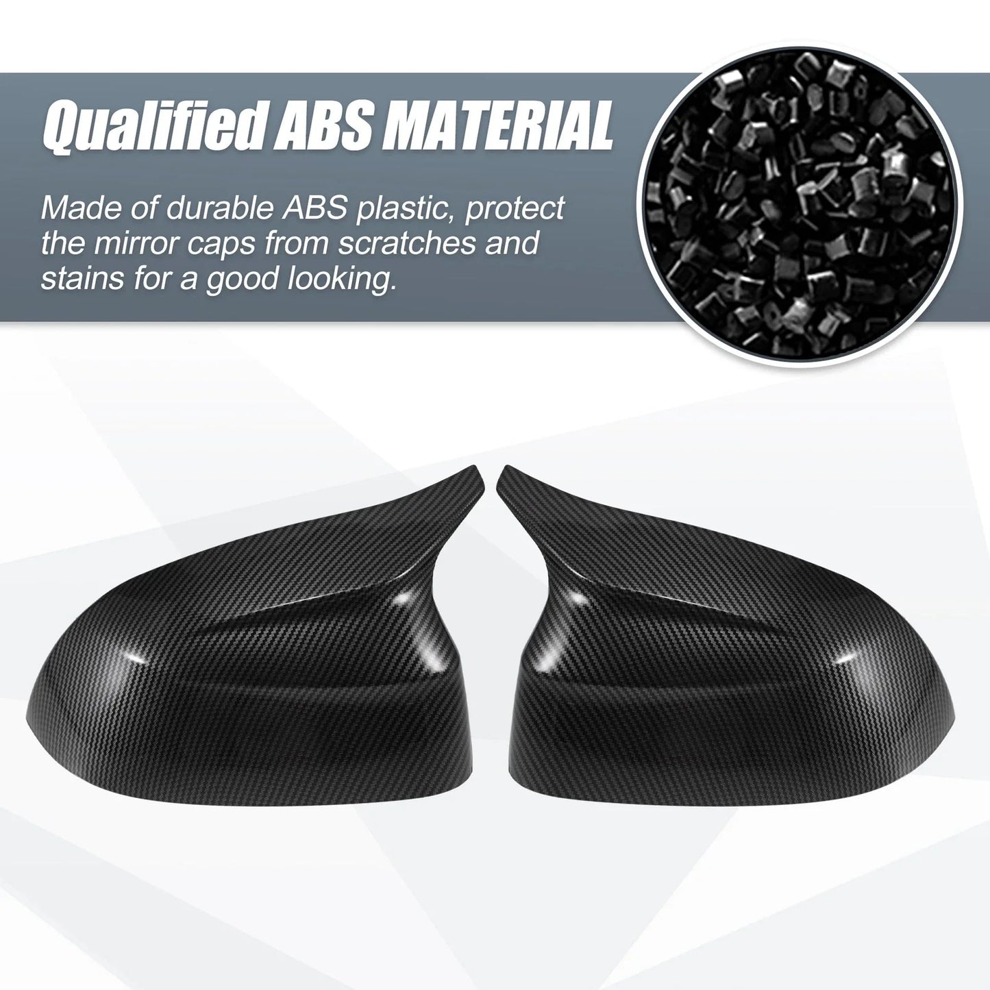 1 Pair Carbon Fiber Pattern Mirror Cover Overlay for BMW X3 G01 / iX3 G08