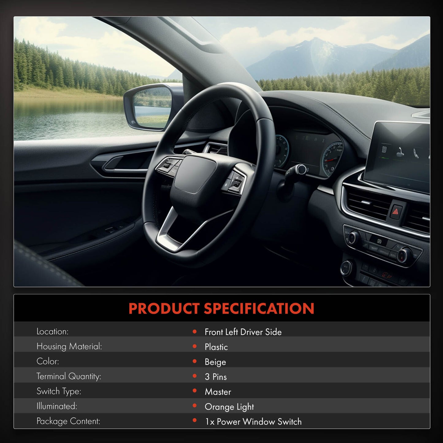 Power Window Switch for Mercedes-Benz E-Class (2017–2023)