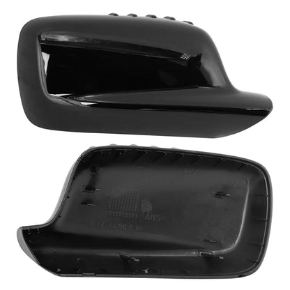 Gloss Black Mirror Cover Cap for BMW E46 E65 E66 E67 745i 750i (2002 - 2008)