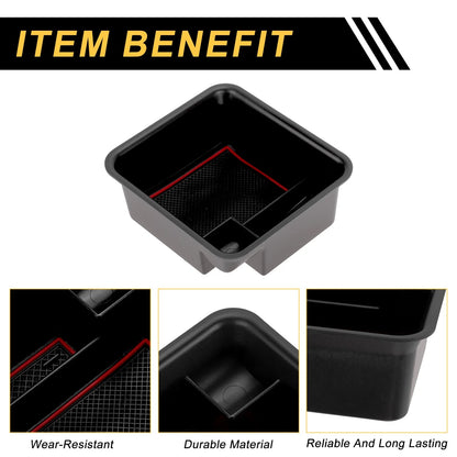 Center Console Armrest Organizer Tray for VW T-Cross (2018–2024) Red Plastic