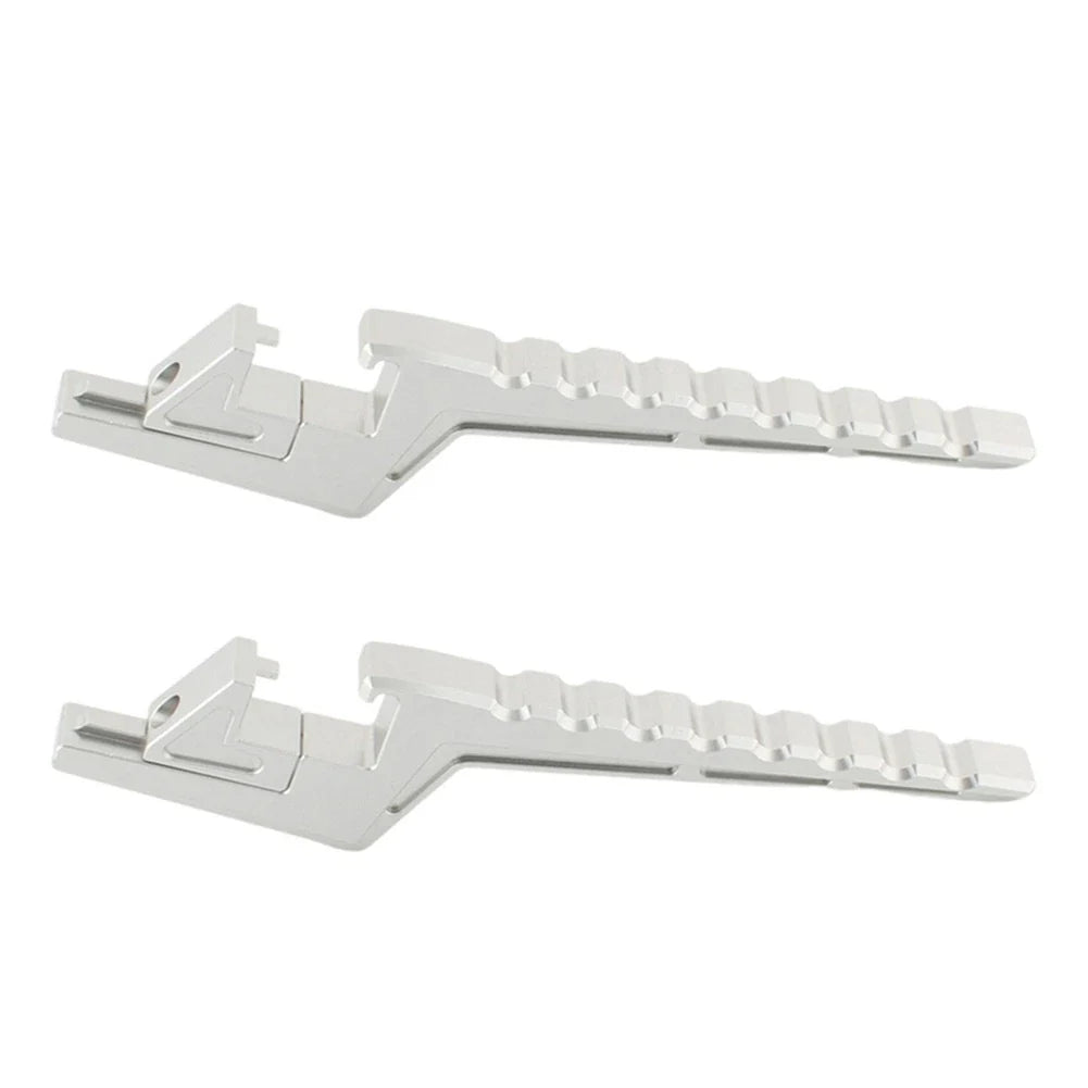 Silver Passenger Footpeg Extensions for Surron Light Bee X/S X/L1E (2020-2023)