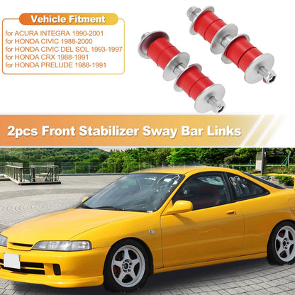 2X Front Sway Bar Links K90123 for Acura Integra, Honda Civic, CRX, Prelude