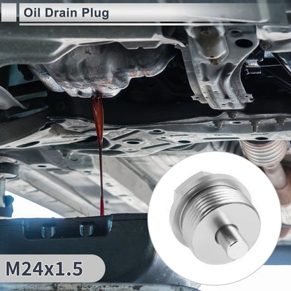 Set of 1 M24x1.5 Engine Oil Drain Plug with Gasket for Car Motorcycle