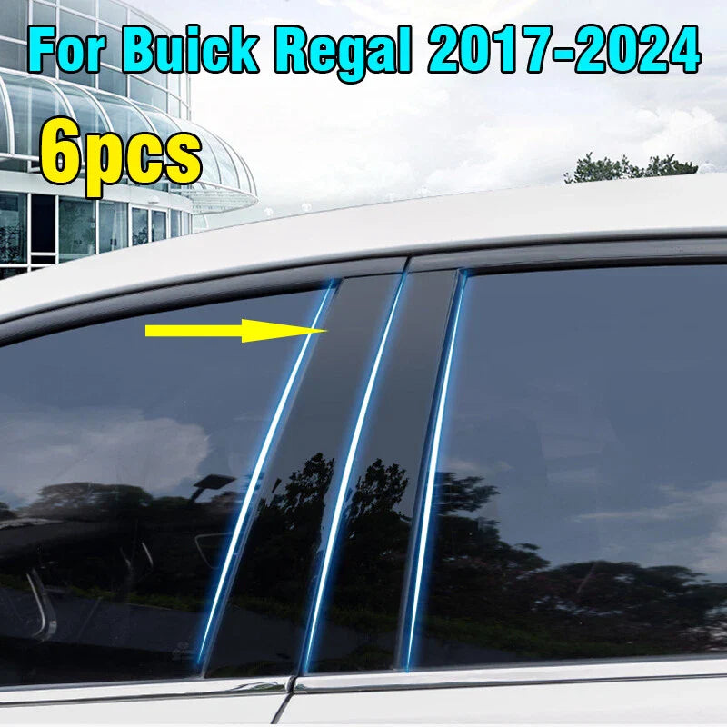 6x Window Pillar Posts Door Trim Cover for Buick Regal (2017–2024)
