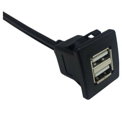 USB 2.0 Dual Male to Female Extension Cable for M Car Dashboard