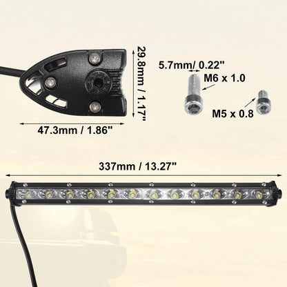 Set of 2 80W 12 Inch LED Fog Lights for Truck (Spot Flood Combo)