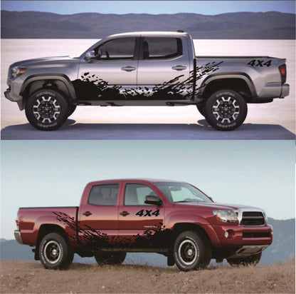 Car Truck SUV Side Body Vinyl Sticker Splash Graphics Decal Black