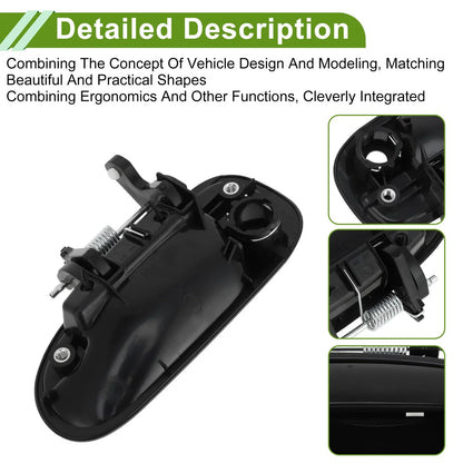 Exterior Door Handle for Honda Civic 1996-2000 Black Front Right Plastic