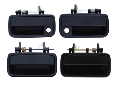 Set of 4 Textured Black Outer Door Handles for Daihatsu Charade (1993–1998)