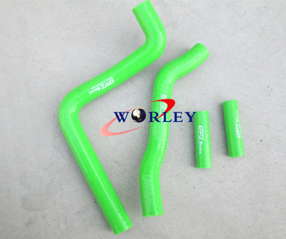 Green Silicone Radiator Hose for Kawasaki KX250 (2005–2008)