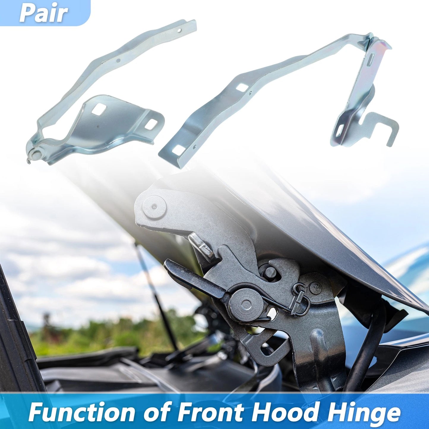 Hood Hinge Set for Ford Explorer (2020–2024) No.LB5Z16796A/LB5Z16797A