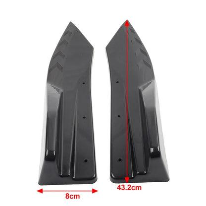 Blk Universal Rear Bumper Strip Lip Spoiler Diffuser Protector for Car
